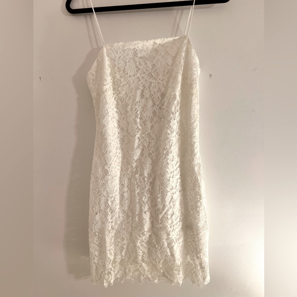 Francesca’s Lace White Mini Dress